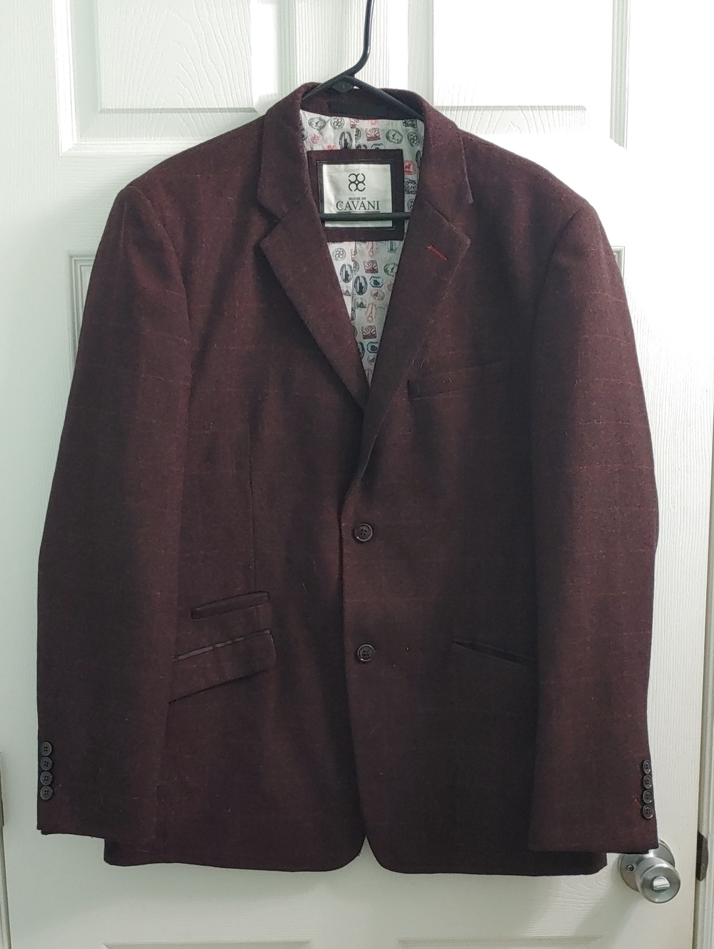 House Of Cavani Maroon Blazer Men's Size 48R